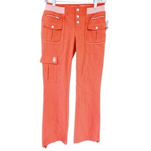 Free People Movement Cascade Flare Trousers Cargo Pants Orange XS Outdoor